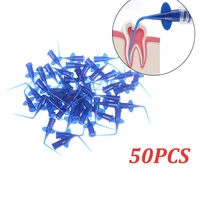 50pcs dental irrigation tips teeth whitening blue disposable syringe tip dental irrigation tips for dentist