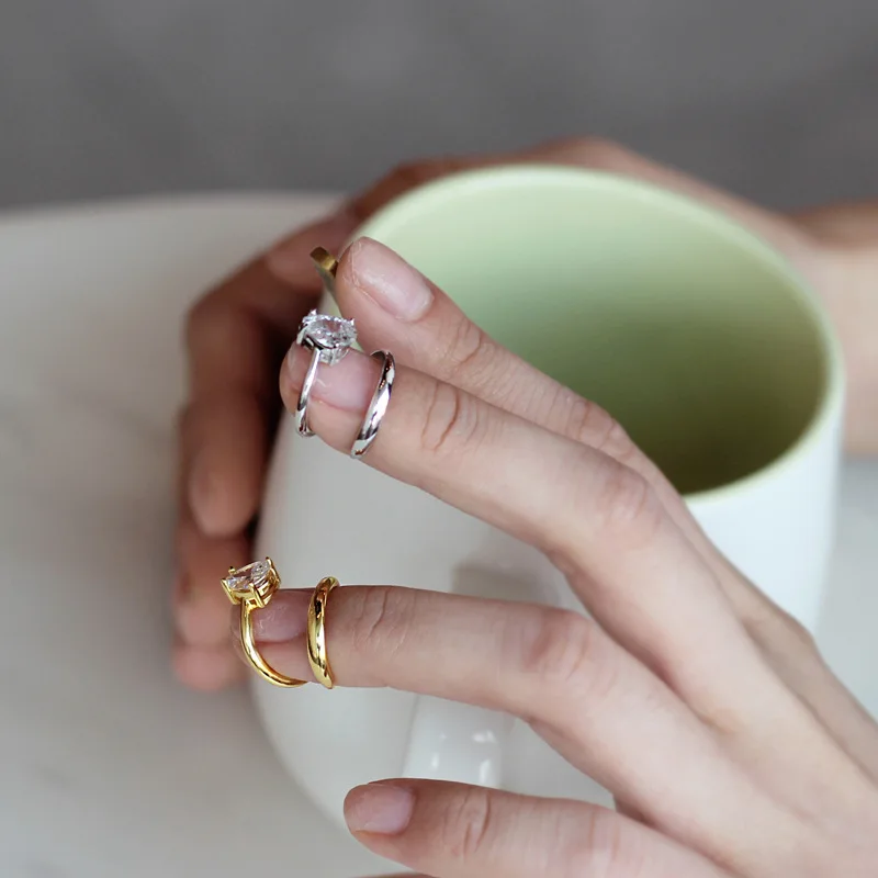 Женское кольцо с сердцем из стерлингового серебра 925 пробы Silvology простые