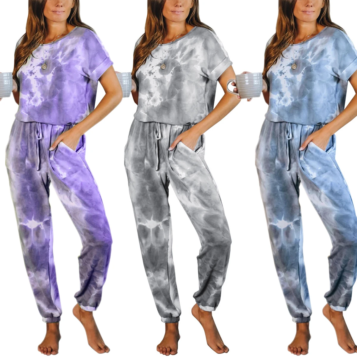 

Женский комбинезон, цветочный принт, круглый вырез, короткий рукав, комбинезон, боди для женщин, пыльный синий/фиолетовый/серый, светильник