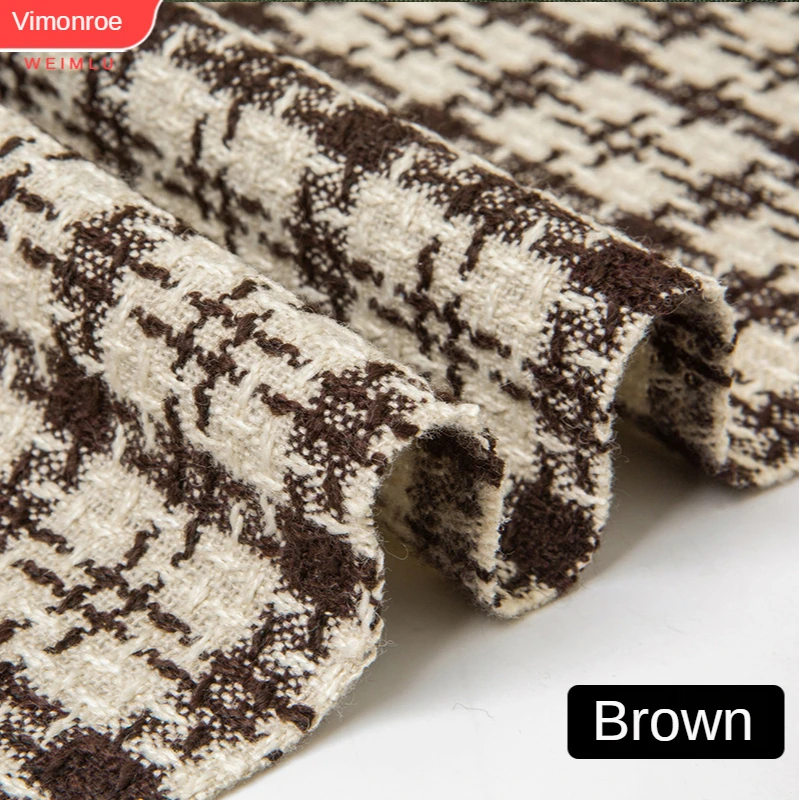 Твидовая маленькая Очаровательная ткань в клетку 150 см x 50 плотная твидовая