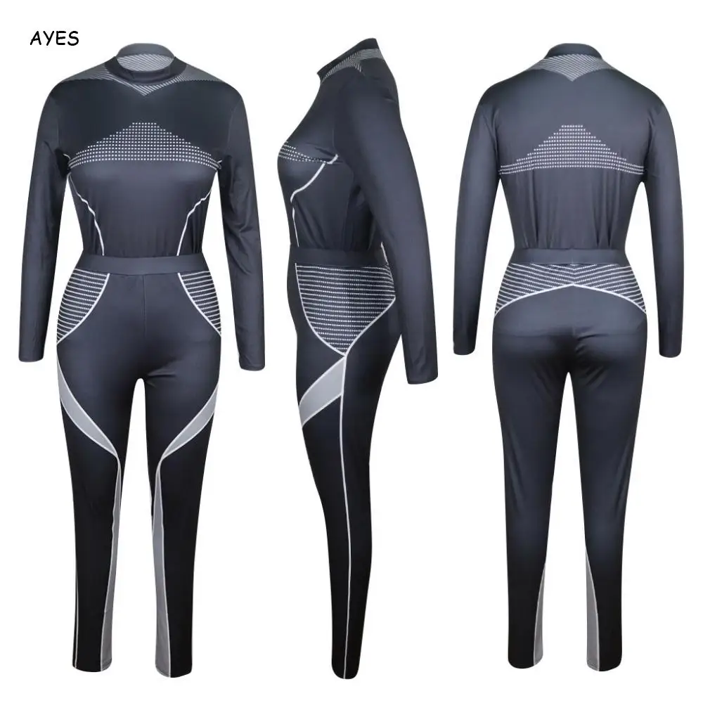 

Women Sportswear Set Suit Seamless Workout Gym Fitness Clothes For Women Long Sleeve Top High Waist Leggings Pants 2 Piece Set