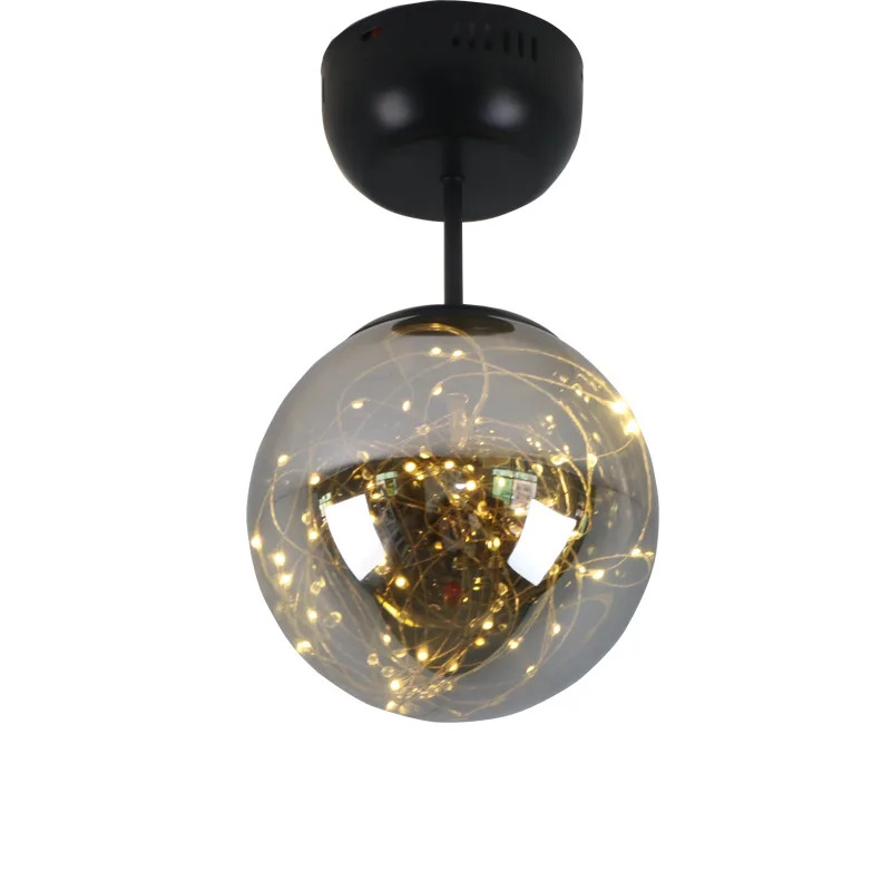 Современная декоративная светодиодная гирлянда 20 см со стеклянными шариками и