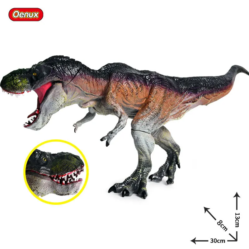 Without Box Oenux достаринный дикарь Юрского Периода Динозавры T-REX спинозавр карнотаурус теризинозавр животные модель фигурки Детские игрушки - Цвет: Without Box