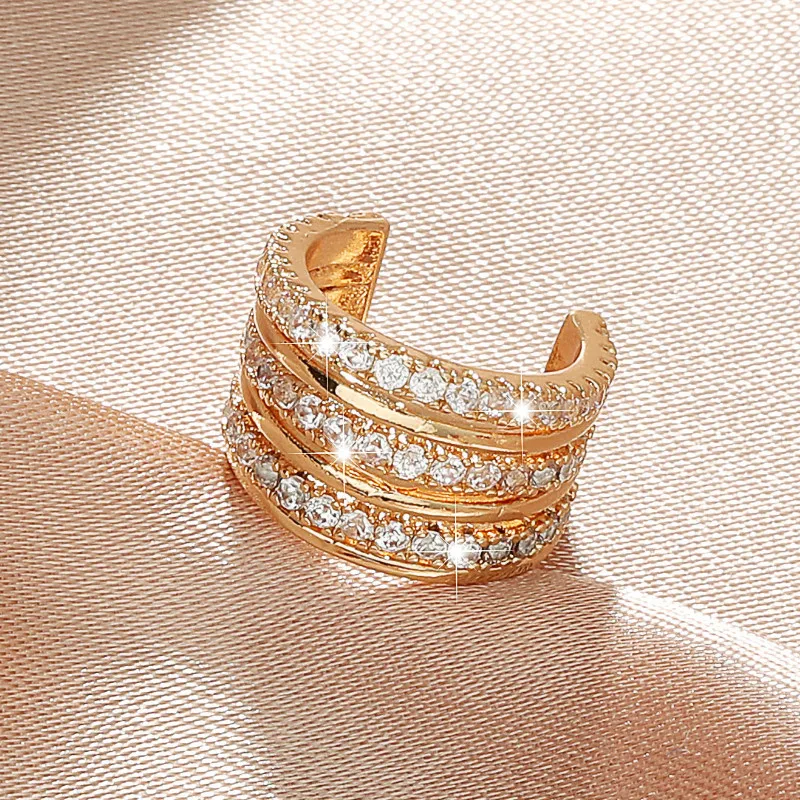 

Multilayer Ear Clips Simple Temperament Creative Earrings for Women