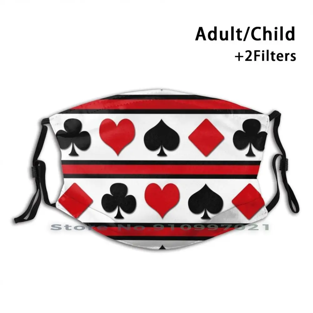 

Четыре карты костюмы индивидуальный дизайн для детей и взрослых маска против пыли фильтр принт смываемая маска для лица из четырех костюмо...