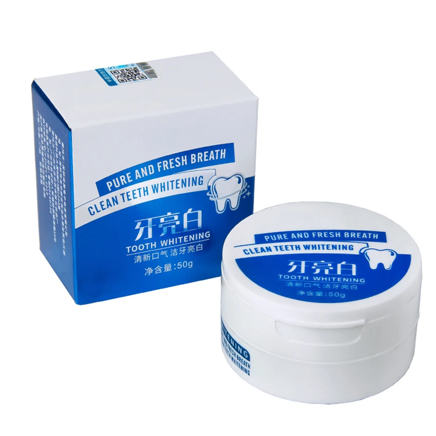 

Teeth Whitening Toothpaste Powder, Teeth Brightening Powder Remove Coffee Wine Tea Stains and Fresh Breath, 50g
