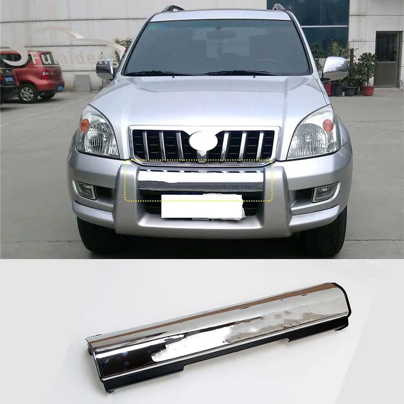 Хромированная накладка на передний бампер для Toyota Prado FJ120 2003 04 05 06 07 08 2009 ABS