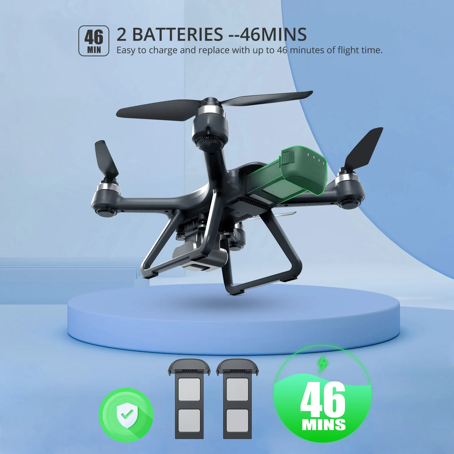 Дрон Holytone HS700E камера 4K UHD угол обзора 130 ° функция стабилизации FPV GPS 5 ГГц | Игрушки