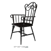 creative american retro wrought iron dining chair antique home stay back chair coffee table and chair outdoor leisure chair