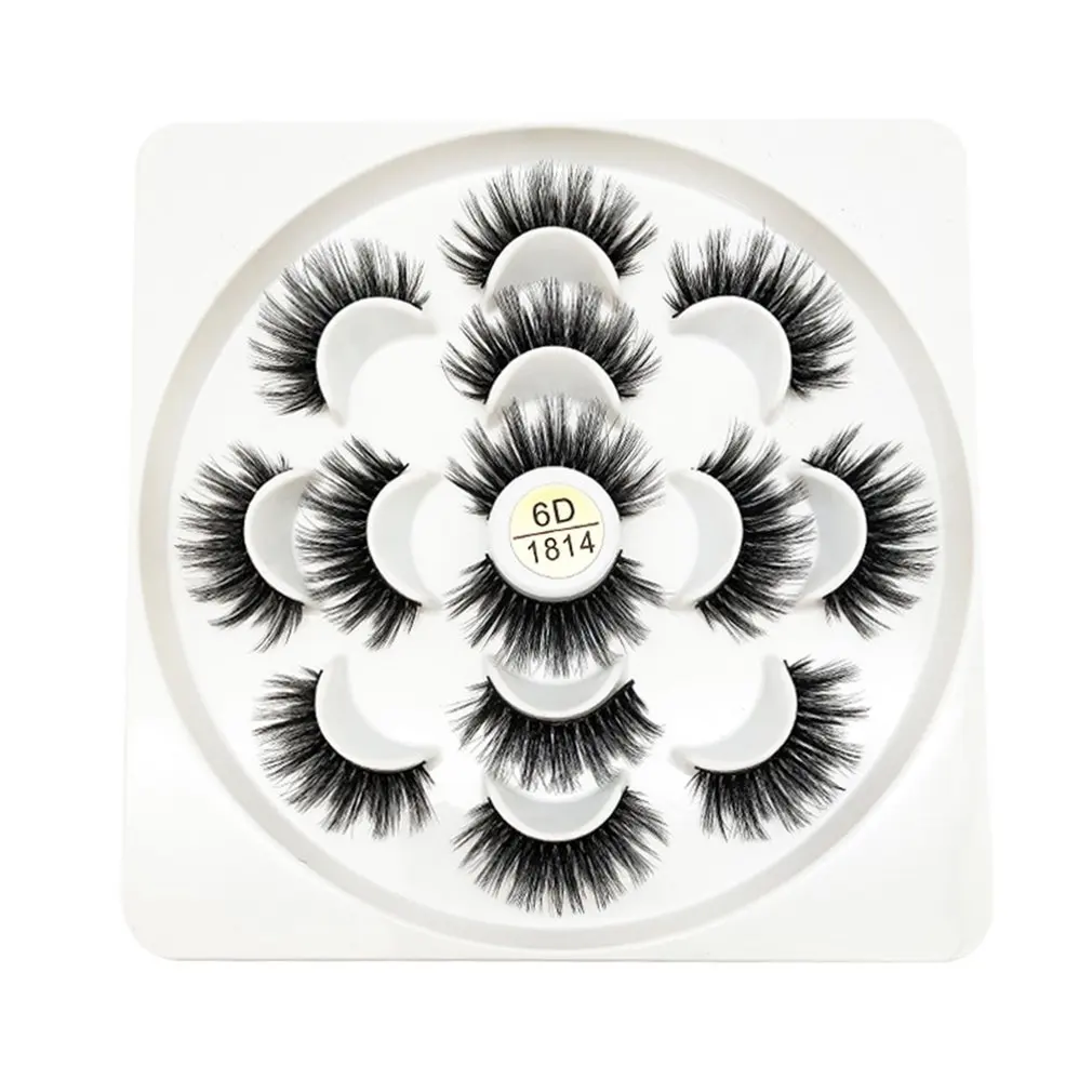 

6D1814 Seven Pairs Of Flower Trays With False Eyelashes Thick Curling Three-dimensional Beautiful Eyelashes Handmade