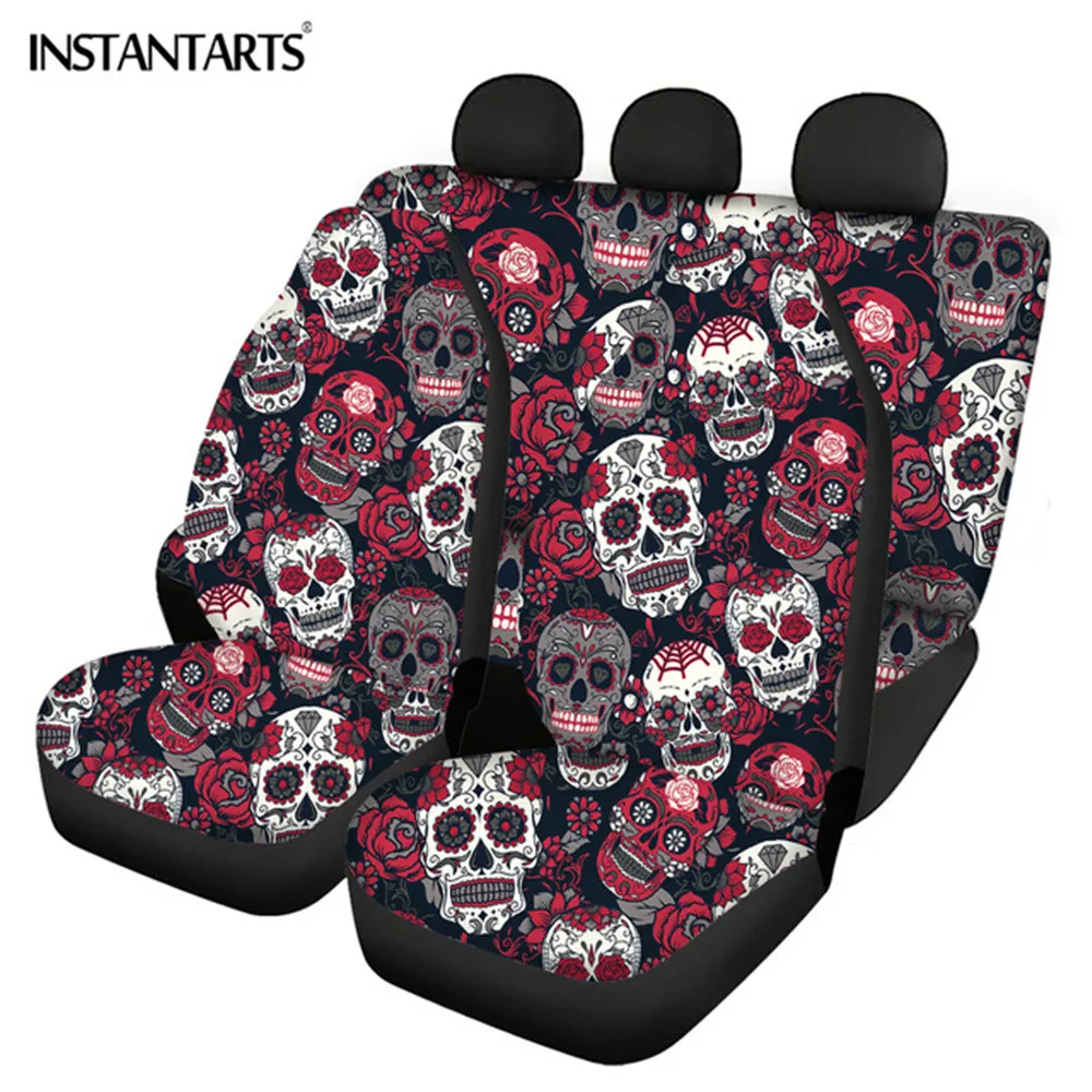 INSTANTARTS День мертвых крутой Печатный Готический автомобильный сиденье Подушка