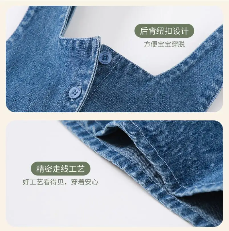 

Baby Girl Clothes Spring Summer Denim Girls Dress Casual Kids Dresses For Girls Sleeveless Infant Baby Sun dress Toddler Dress