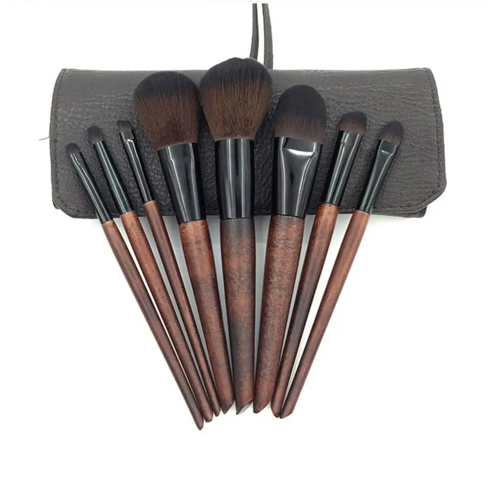 8 шт. кисти для макияжа с имитацией эбенового дерева|Аппликатор теней век| |