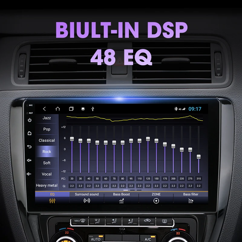 JMCQ Android 9 0 для Volkswagen VW Sagitar Jetta Bora 2011-2018 Автомагнитола Мультимедиа Видео 2 din RDS GPS