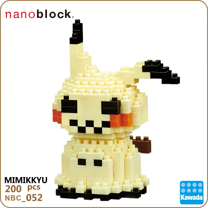 Nanoblock Покемон Пикачу NBPM_052 MIMIKKYU Kawada 210 шт. аниме мультфильм алмаз мини микро