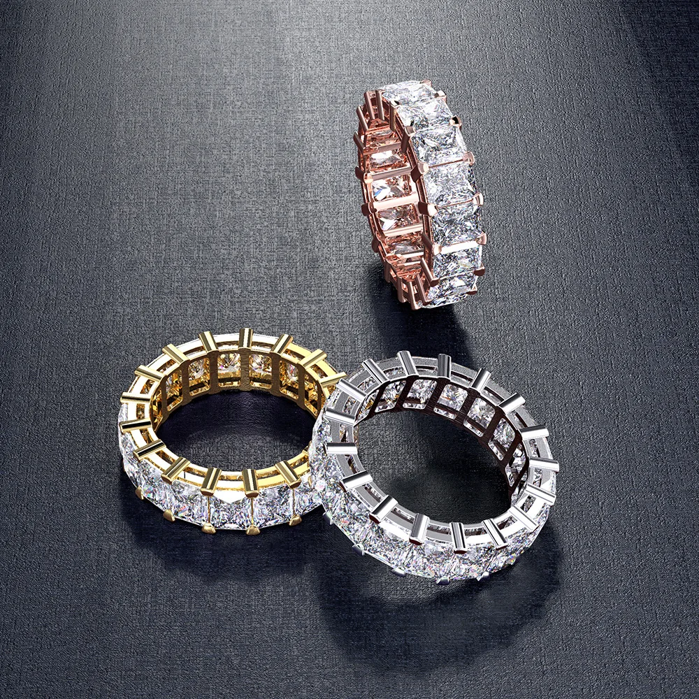 Универсальное кольцо с цирконом для мужчин и женщин модное простое