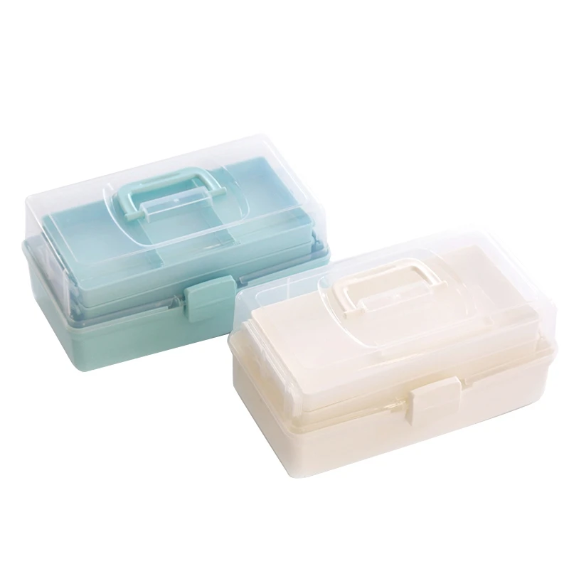 3 слойная медицинская коробка портативная аптечка косметика канцелярские