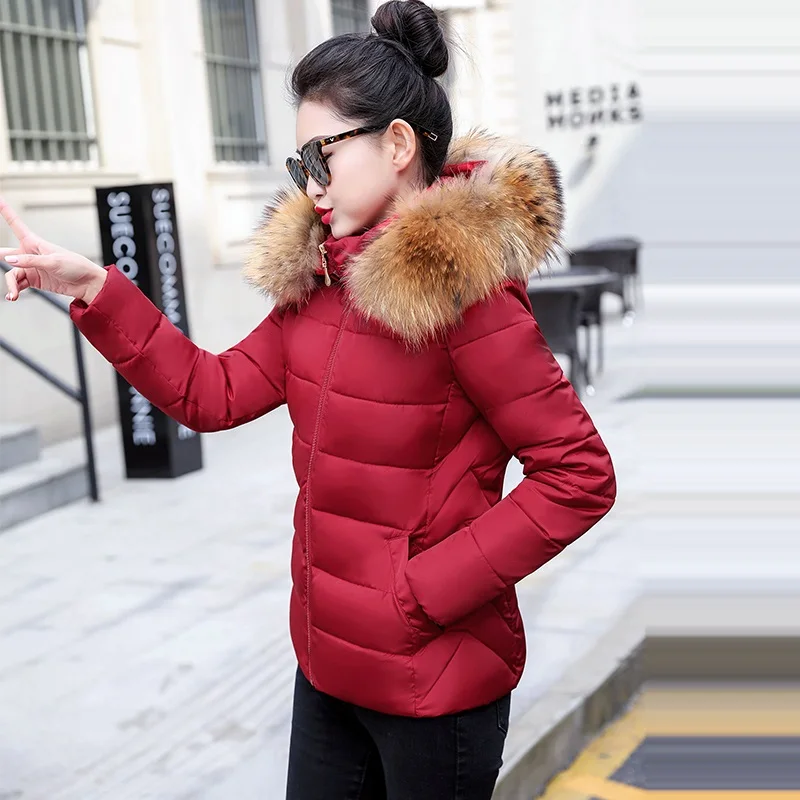 

Winter Coat Female Jacket New 2020 Hooded Parka Warm Big Fur Winter Jacket Women Wadded Ladies Plus size 6XL Women's down jacket