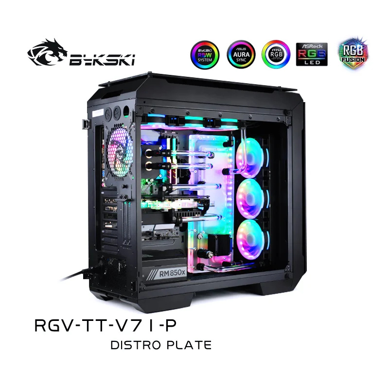 Bykski RGV TT V71 доски для водных путей Tt View 71 чехол RBW Intel CPU Water Block & Single GPU Building|Кулеры и