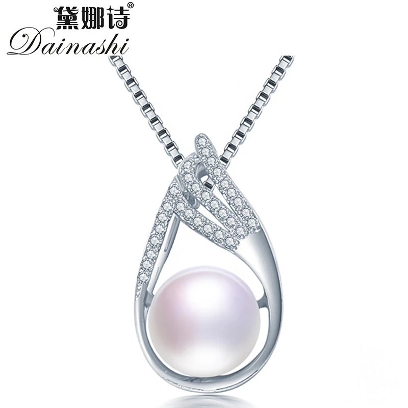 Dainashi Элегантная подвеска из натурального пресноводного жемчуга с высоким