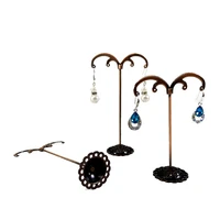 3pcsset black metal m shape earring stud bracelet organizer ornament hanger stand holder jewelry organizer holder rack