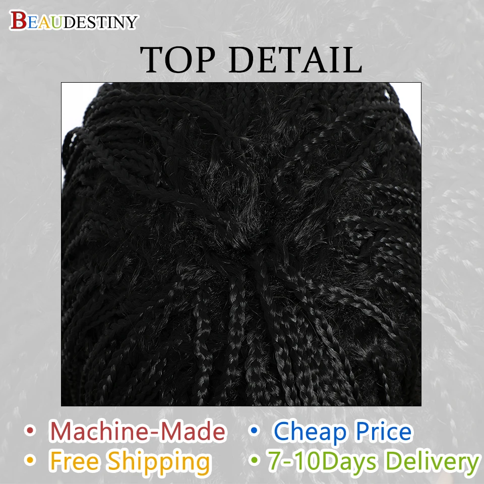 Beaudestiny Синтетический Плетеный парик с косичкой челкой короткий Боб для черных