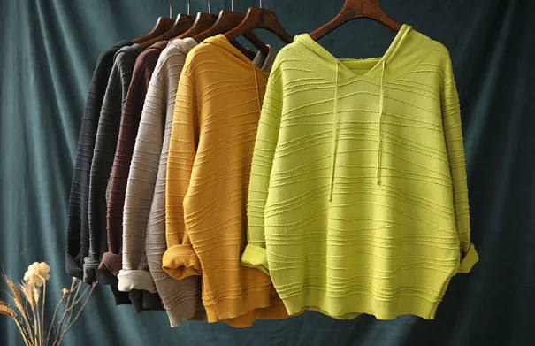 Осенние толстовки женские свободные пуловеры с капюшоном в стиле ретро 2019 новые