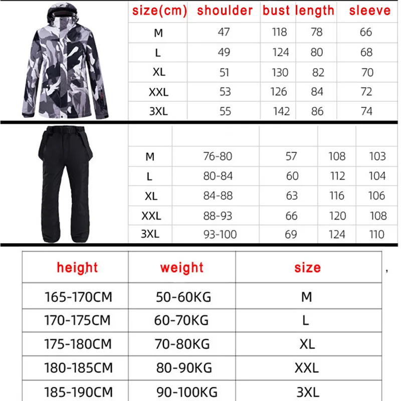 Лыжная куртка для мужчин и женщин теплая катания на лыжах сноуборде зимняя