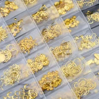 1pcs resin fillers gold nail art metal 3d mixed frame jewelry filling uv resin epoxy fillings for diy crafts jewelry making