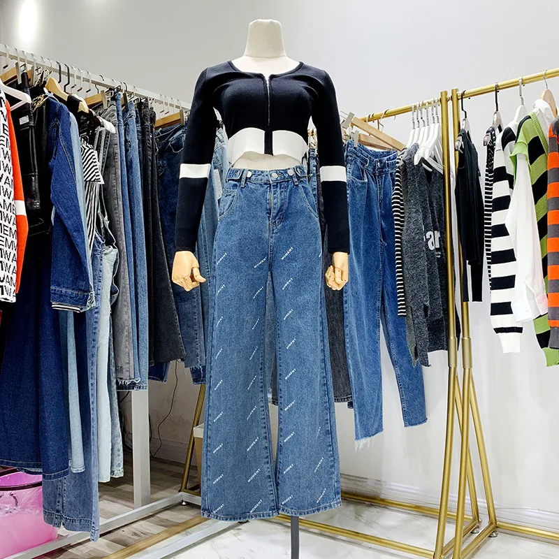 Осень 2020 брюки новая женская одежда свободные высокая талия дизайн прямые