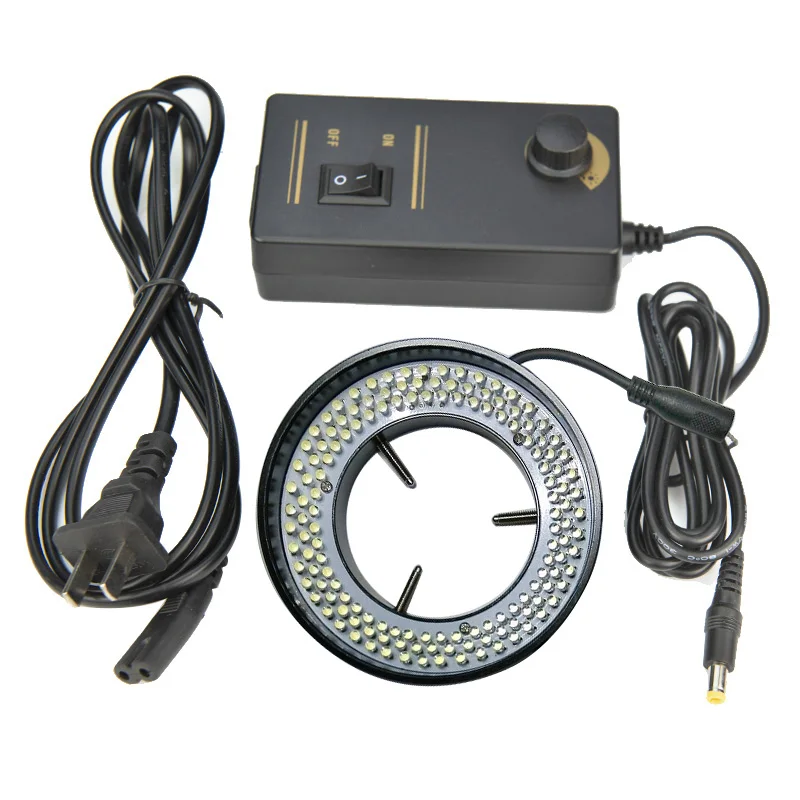 

Microscope Illuminator 144 LED Ring Light White Ring Lamp with Adapter 90V-240V