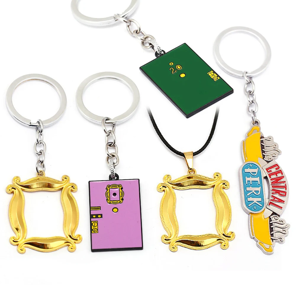 

2019 American TV Friends Key Chain Photo Frame Pendant Necklace Chain Keychain Keyrings Gift Movies Jewelry for Mens
