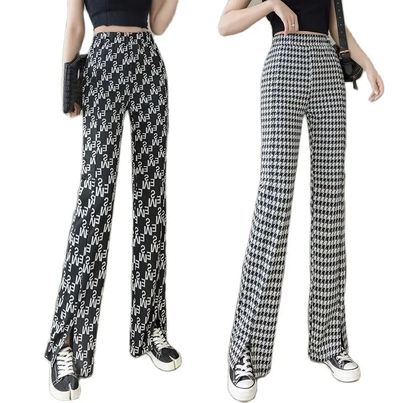 

Traf,Trouser Suits,Pants,Women's Pants, Fashion New Monogram Print High-Waisted Slacks, Wide-leg Trousers For Young Women S-1XL
