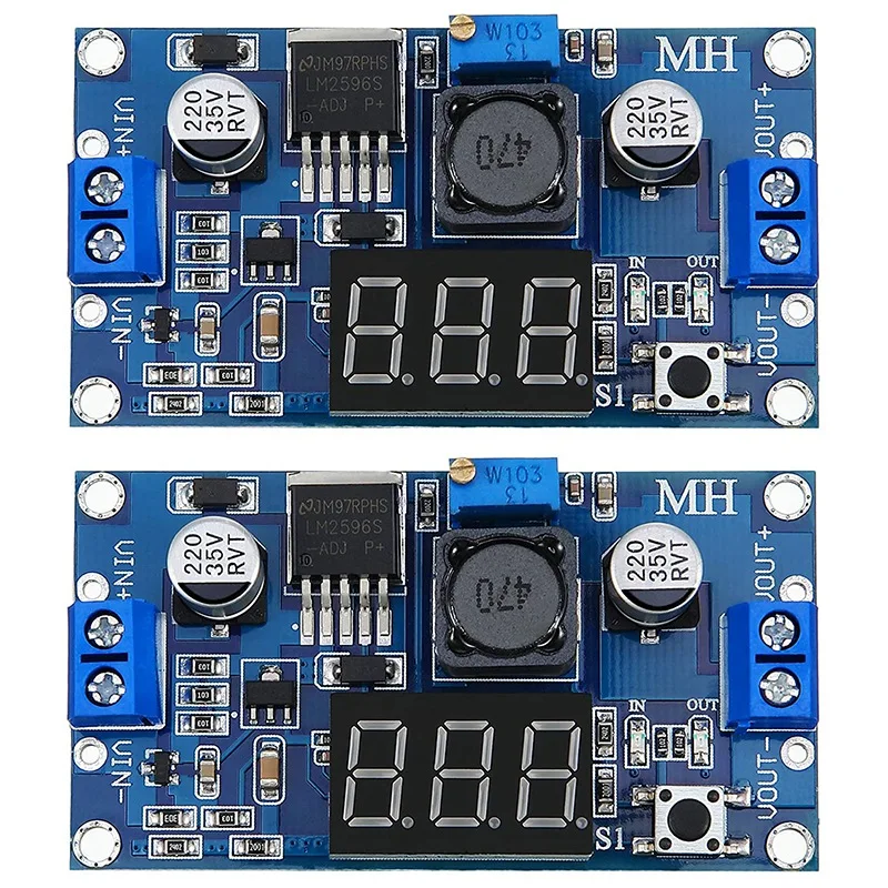 Регулируемый Модуль питания LM2596S DC-DC Down преобразователь с уменьшенным