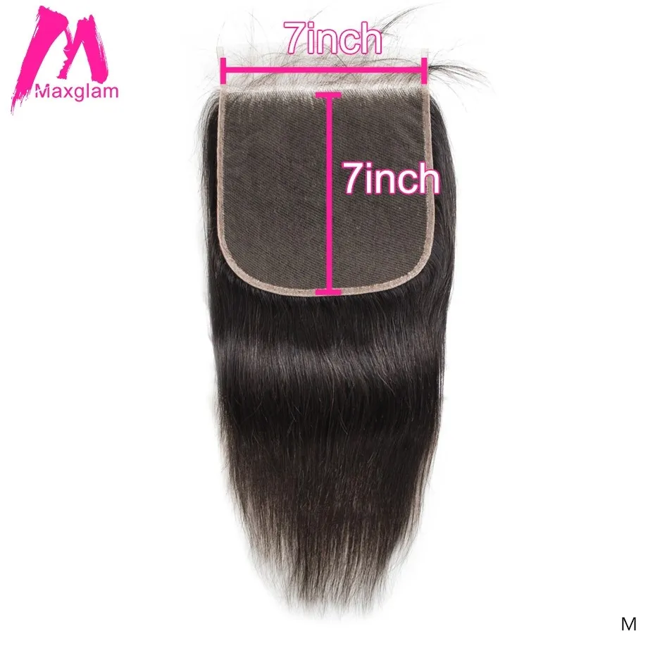 Бразильские человеческие волосы прозрачные на шнуровке прямые 7x7 предварительно