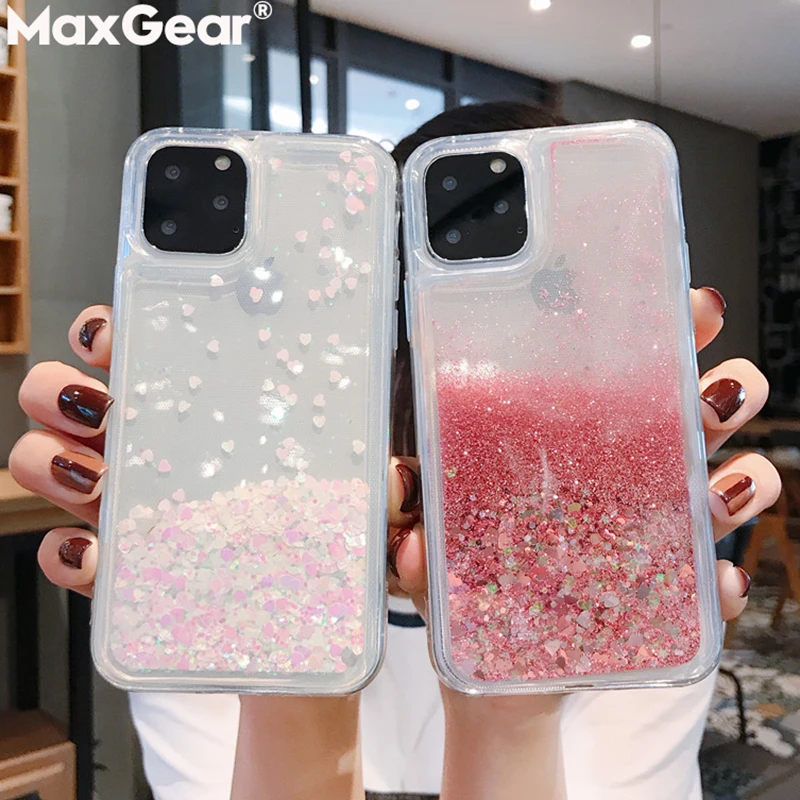 Жидкий зыбучий песок блестящий чехол для телефона iPhone 11 Pro Max XS X XR 6 6S 8 7 Plus 5 5S SE