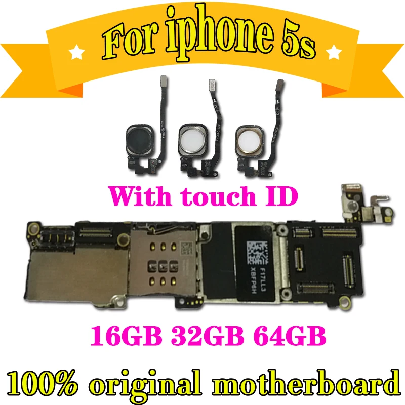 16GB 32G 64G Бесплатный iCloud для iphone 5S материнская плата 100% оригинальная