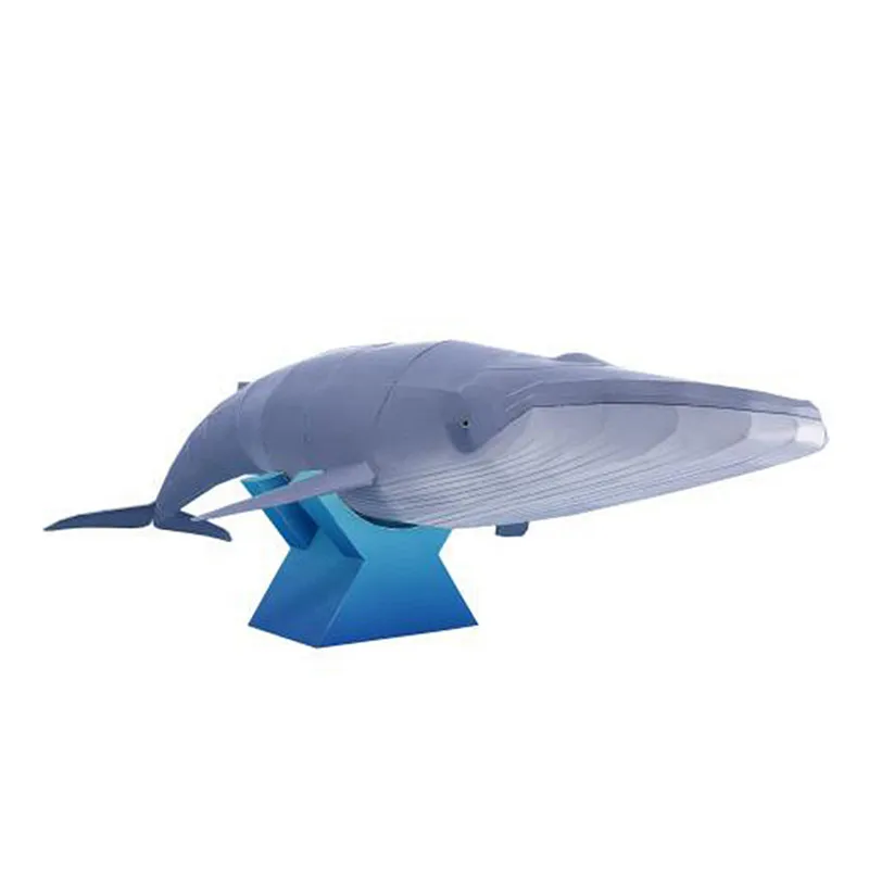 Мини модель 3D из бумаги с голубым Китом складная для детей и взрослых|Картонные