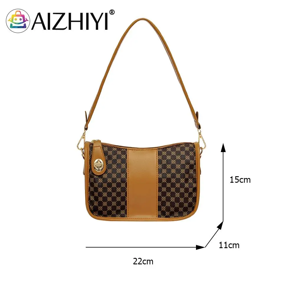 

Fashion Women Floral Printing PU Leather 3 in 1 Shoulder Underarm Crossbody Messenger Bag Ladies Vintage Zipper Mini Handbags