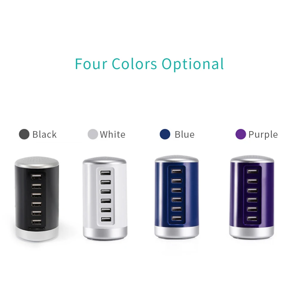 

30W 6 Port USB Charger HUB For Xiaomi Huawei Multi USB Charging Station Universal Phone Wall Charger Station US Plug for Tablets