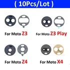 Стеклянный объектив задней камеры для Moto One Vision Hyper Fusion E7 G8 G9 Plus Z4 Z3 Play G8 power Lite с Ahesive наклейкой, 10 шт.