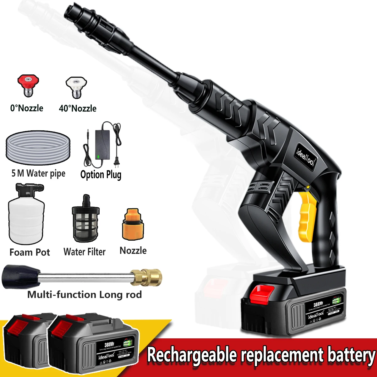 

Wireless Electric High Presure Water Spray Gun For Car Wash Pressure Cleaner Portable Washing Machine For Makita 18V-21V Battery