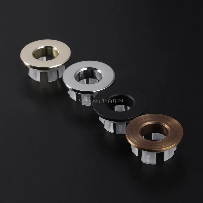 

Bathroom Basin Sink Overflow Cover Six-foot Round Insert Chrome Ring Hole Cap Whosale&Dropship