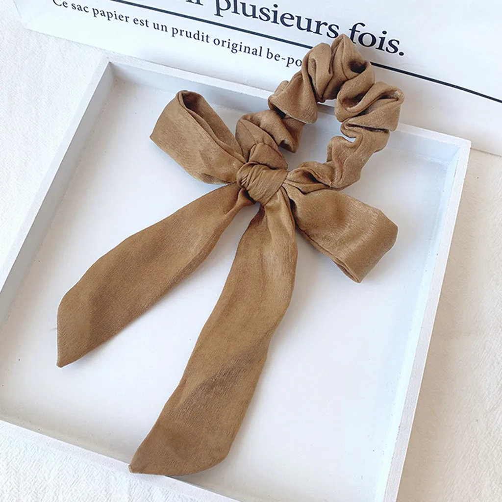 Женская резинка для волос с бантом однотонная эластичная новинка 2020 |