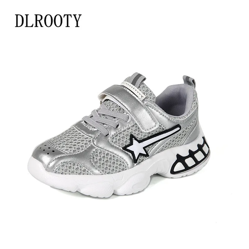 New Sport Children Shoes Kids Boys Girls Sneakers Spring Autumn Net Mesh Breathable Casual Shoes Hook & Loop Flat Running