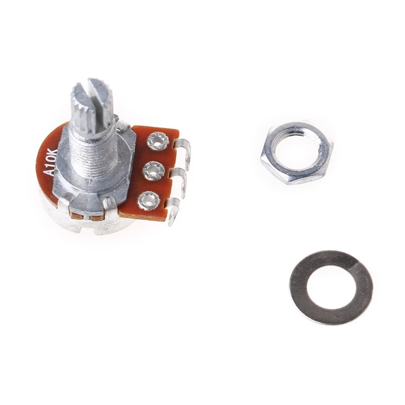 

A10K Potentiometer Splined Pot Electric Guitar Bass Effect Amp Tone Volume 18mm Shaft Parts guitar accessories