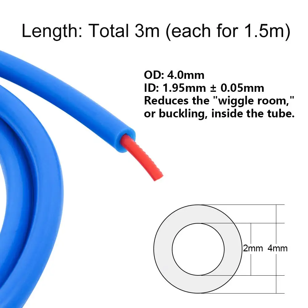 Трубка 2 м Трубки Из ПТФЭ + 4 шт. соответствующего фитинга стандартных прямых