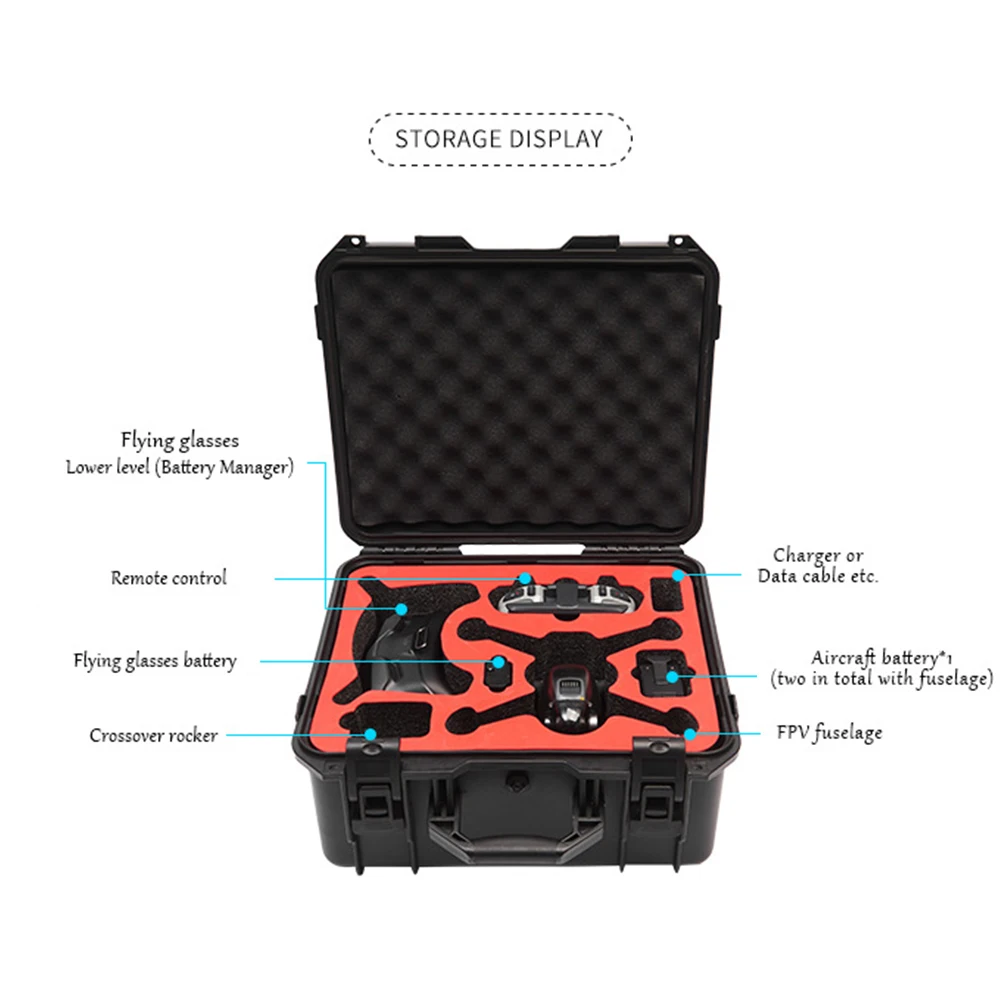 

Storage Carrying Bag Case Suitable for DJI FPV Traversing Machine Explosion-Proof Box Waterproof Pressure-Resistant Suitcase