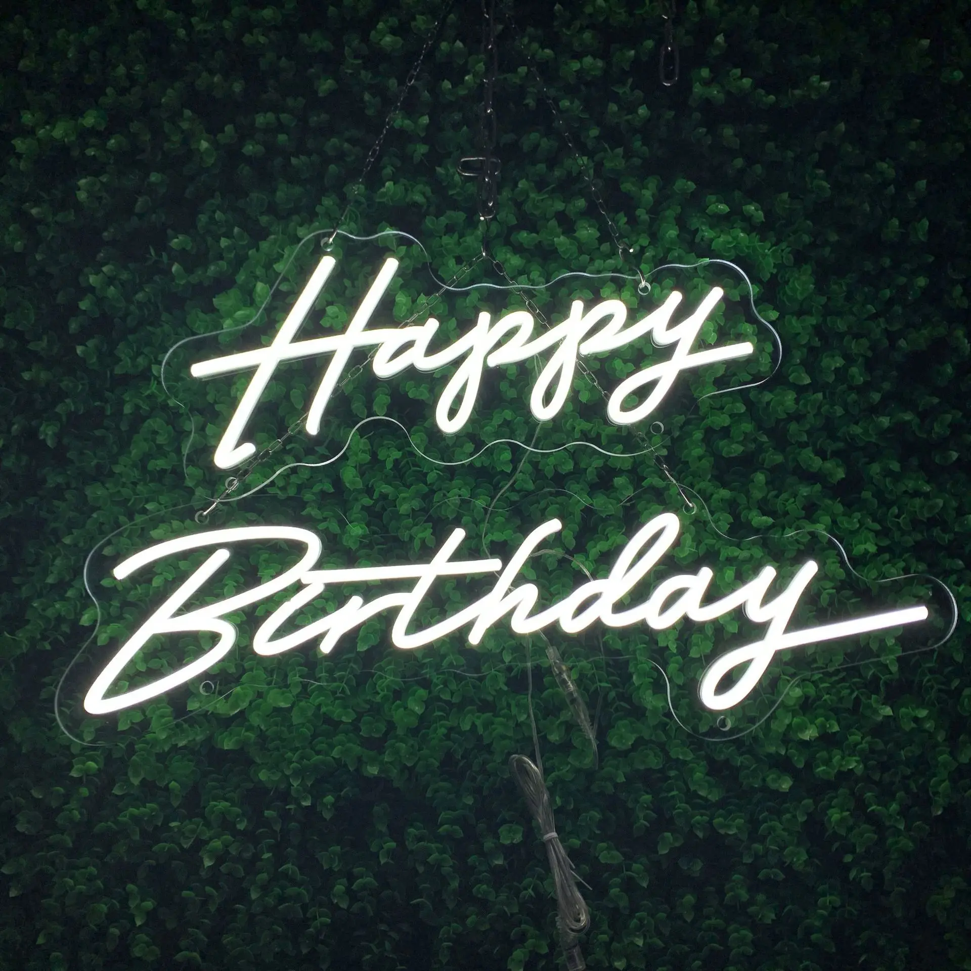 

Индивидуальный неоновый светильник 12 в «С Днем Рождения», настенный акриловый знак 65 см 46 см, подвесной светильник для вечевечерние, декора...