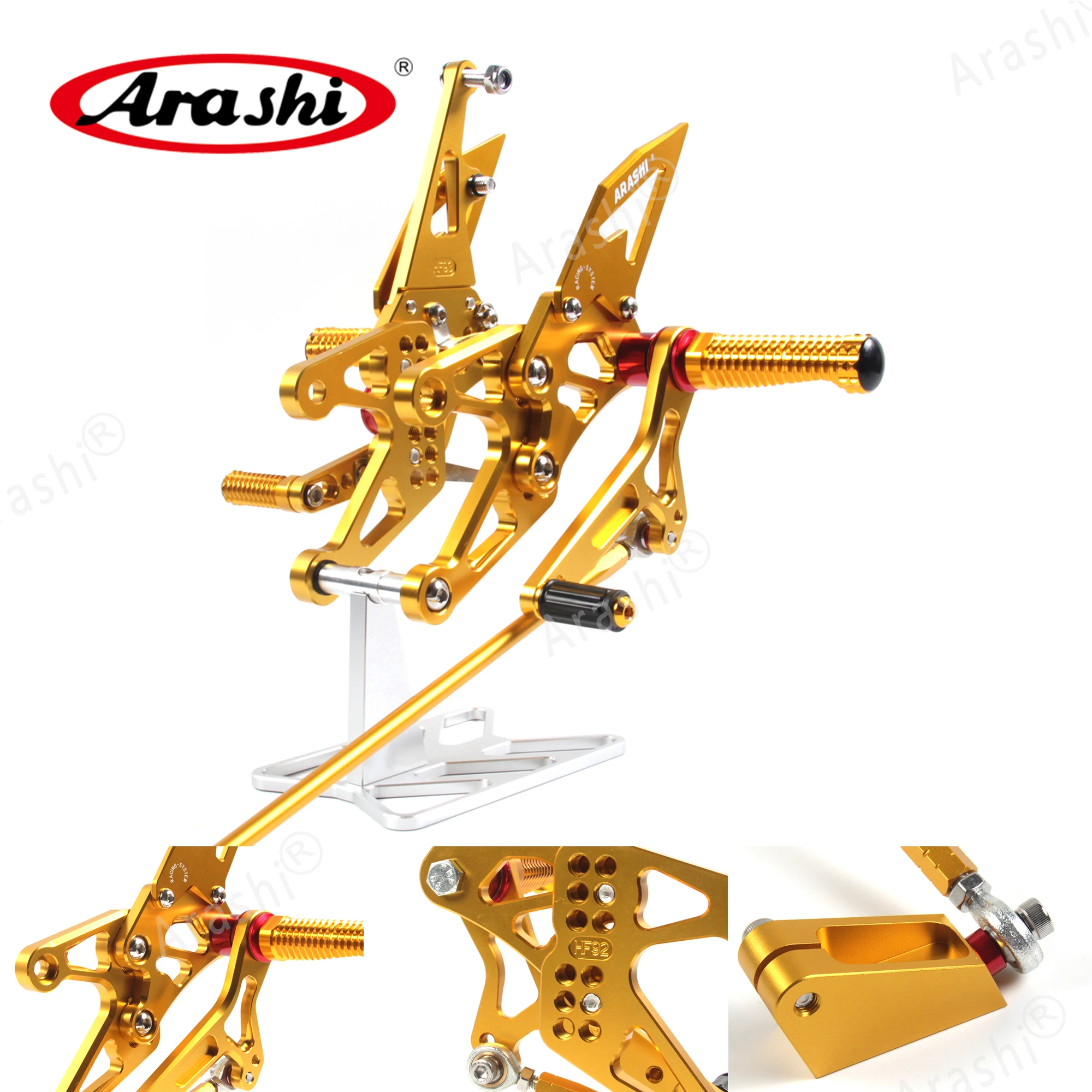 Араши для YAMAHA YZF R1 2007 2008 CNC Регулируемая подставка ног подножки задние комплекты